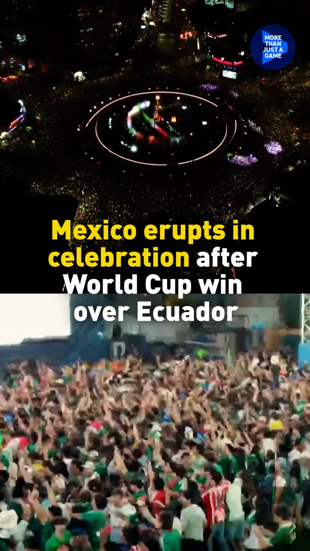 Mexico fans erupt in celebration after World Cup win over Ecuador