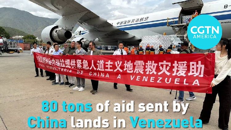 80 tones of aid sent by China lands in Venezuela