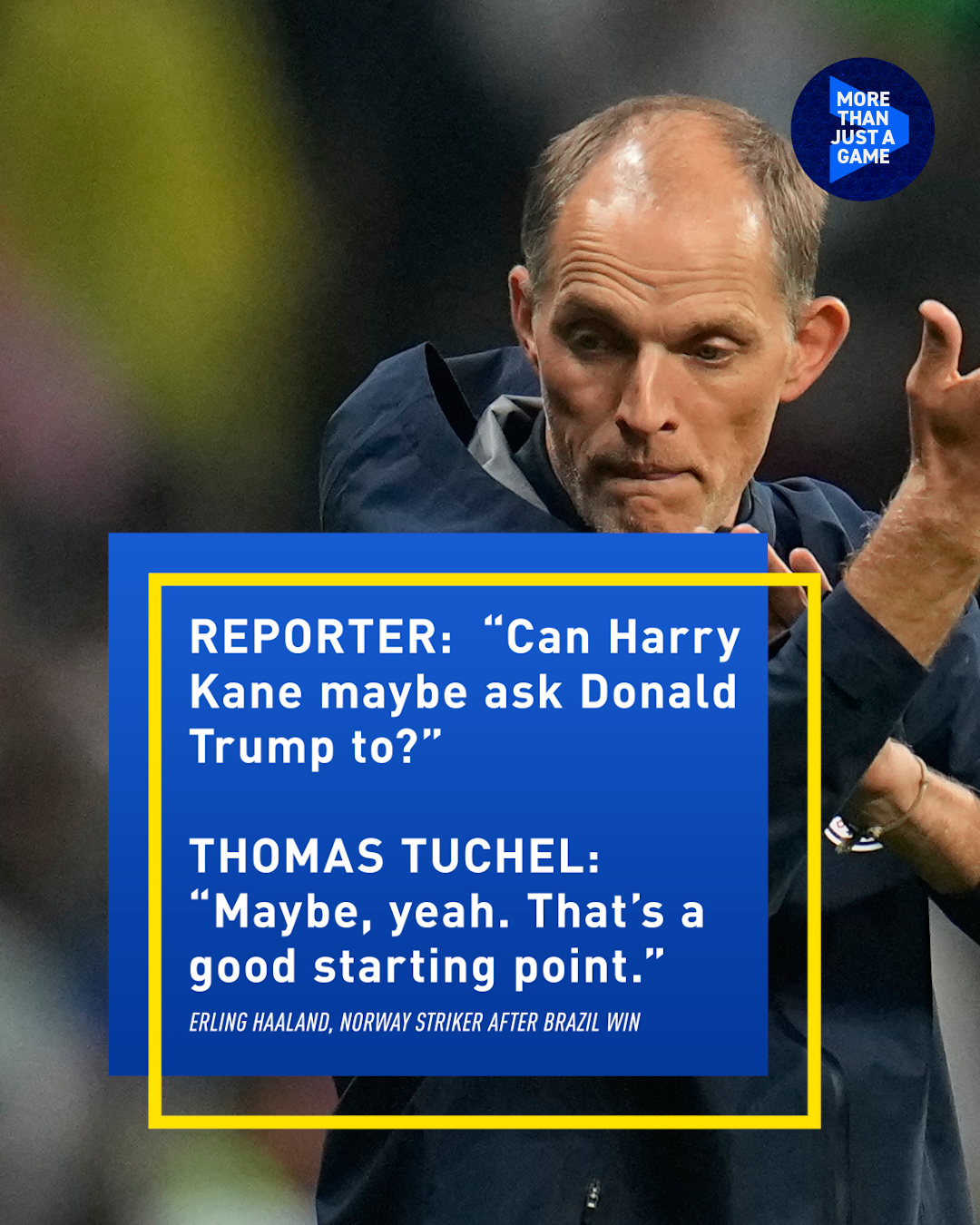 Tuchel jokes England captain Kane could ask Trump over red card