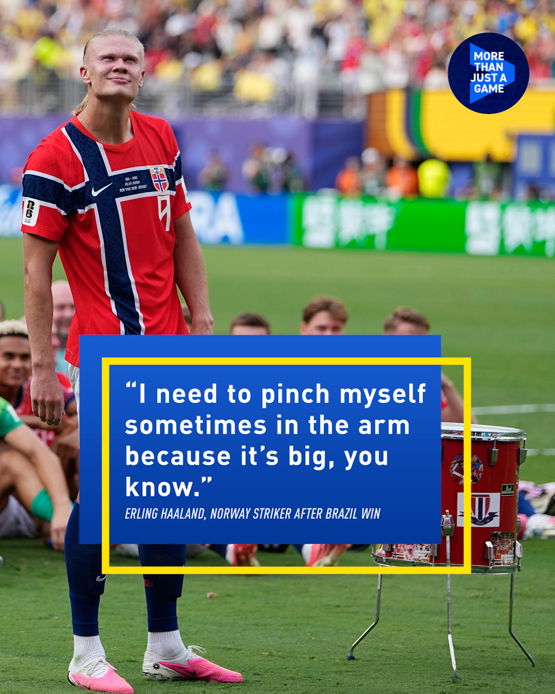 What did Norway's star Erling Haaland say after the Brazil game?