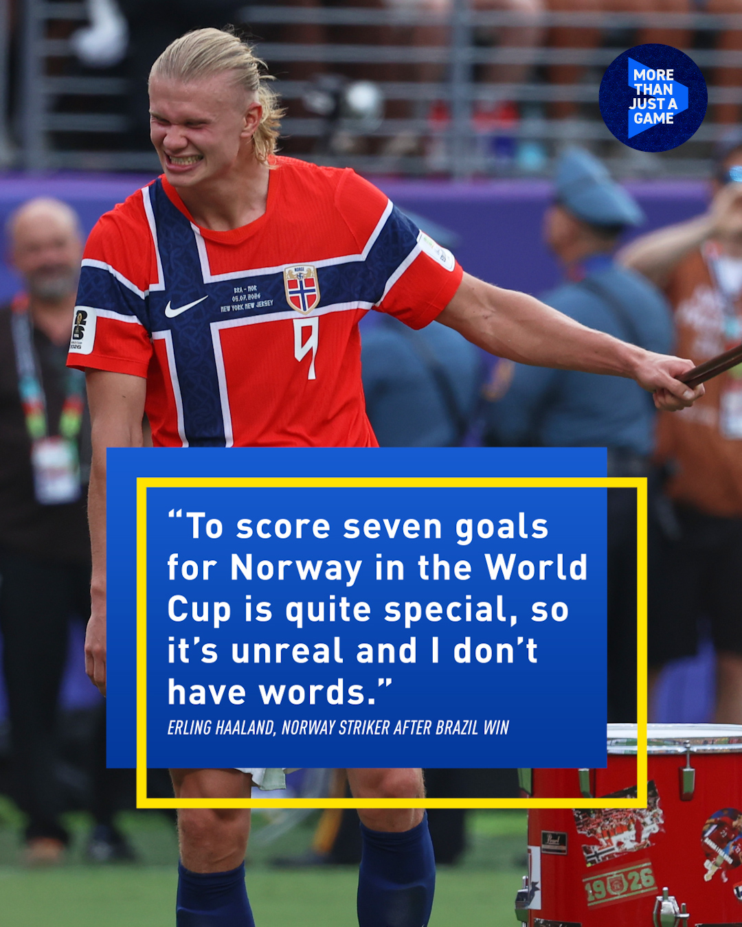 What did Norway's star Erling Haaland say after the Brazil game?