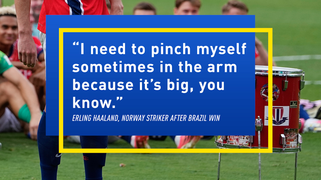 What did Norway's star Erling Haaland say after the Brazil game?
