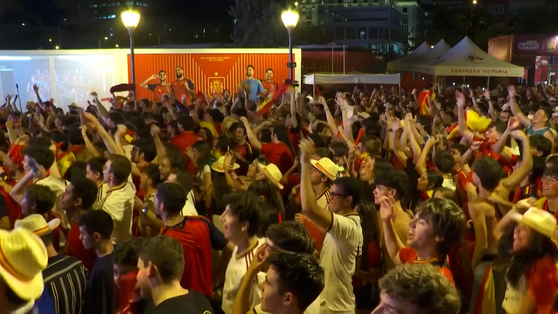 Ole! Ole! Spanish fans celebrate World Cup win over Portugal