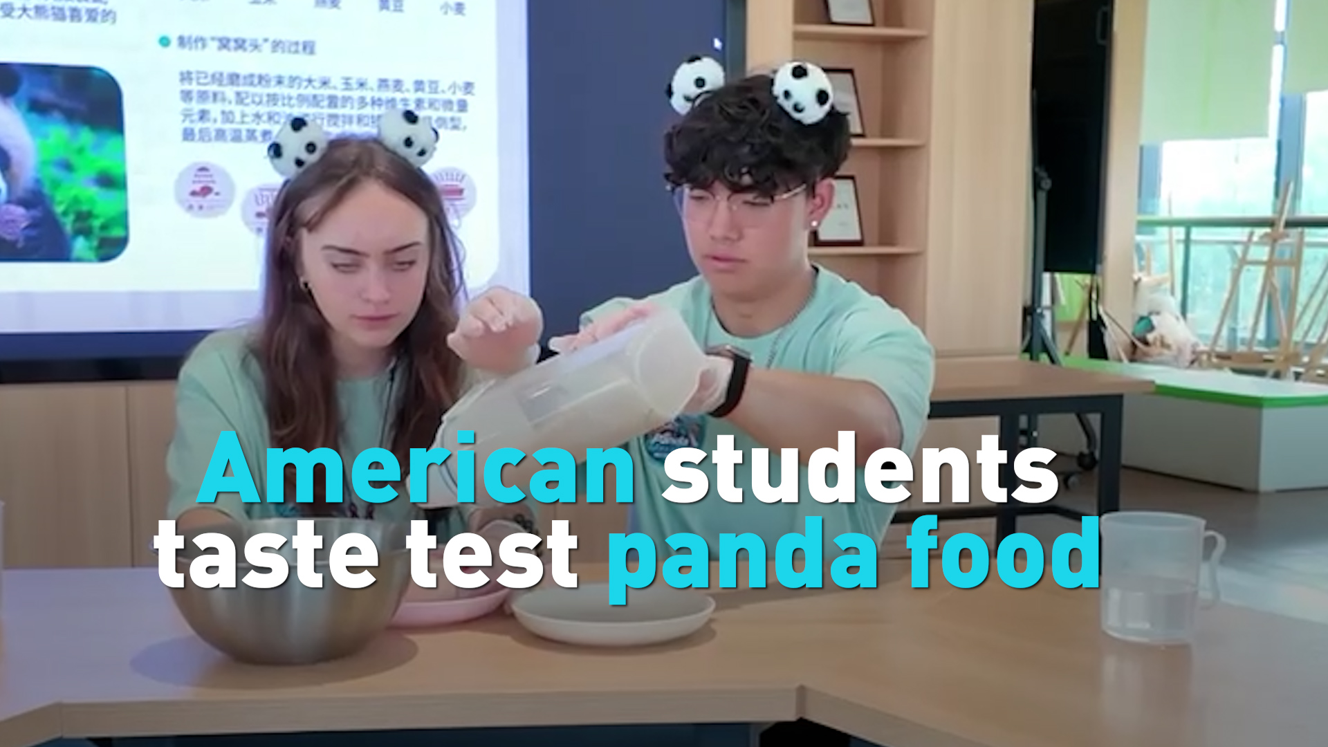 American students taste test panda food