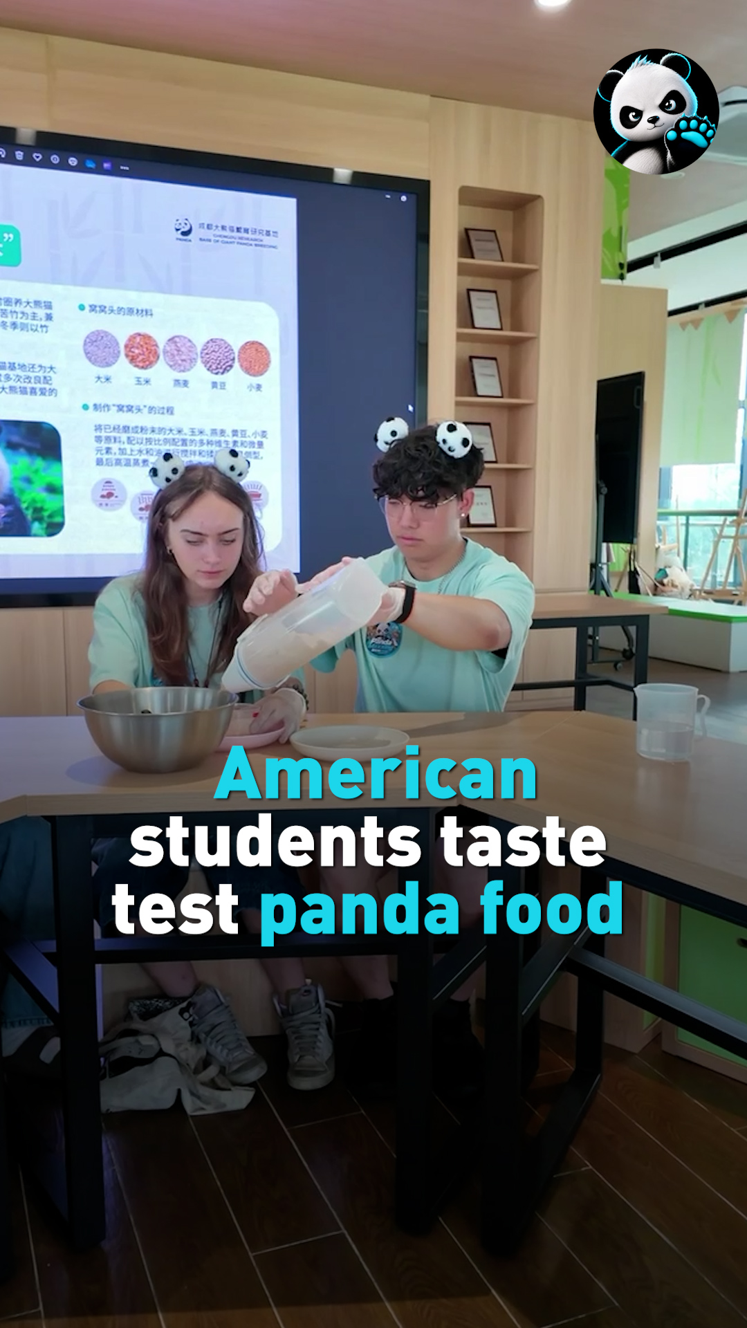 American students taste test panda food