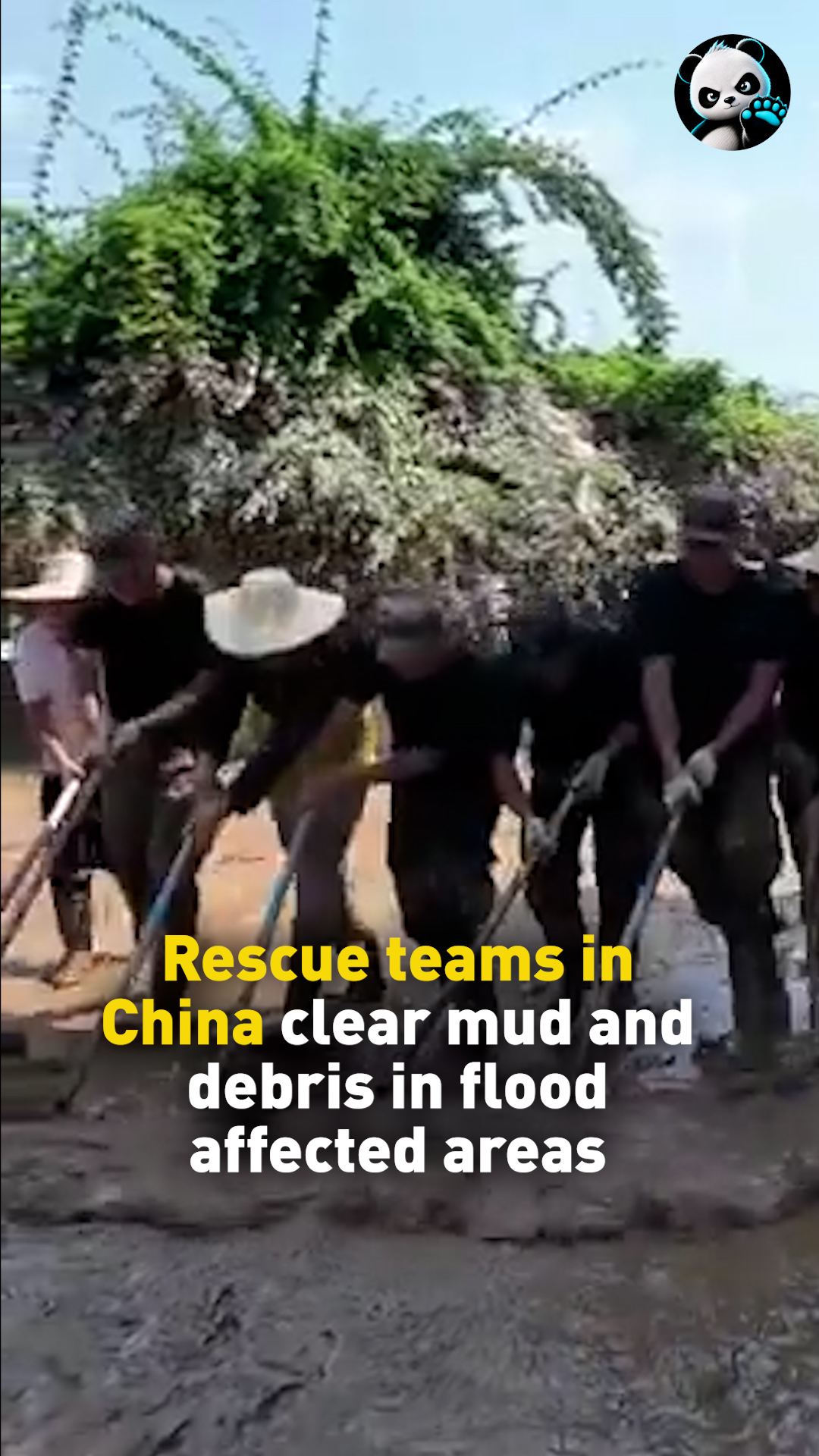 Rescue teams in China clear mud and debris in flood affected areas
