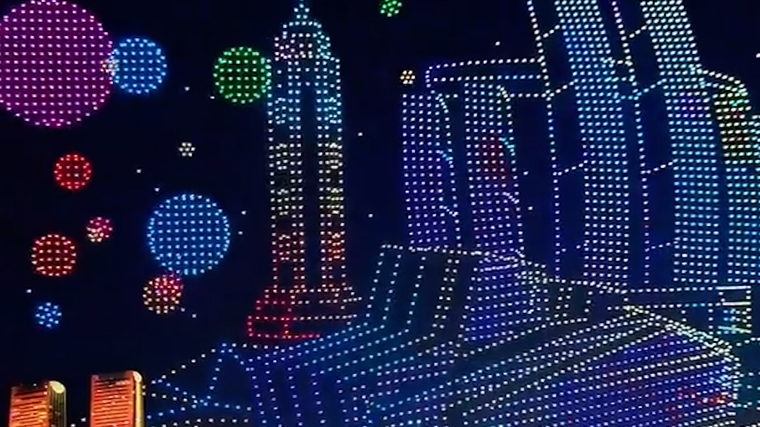 Drones light up the Chongqing sky