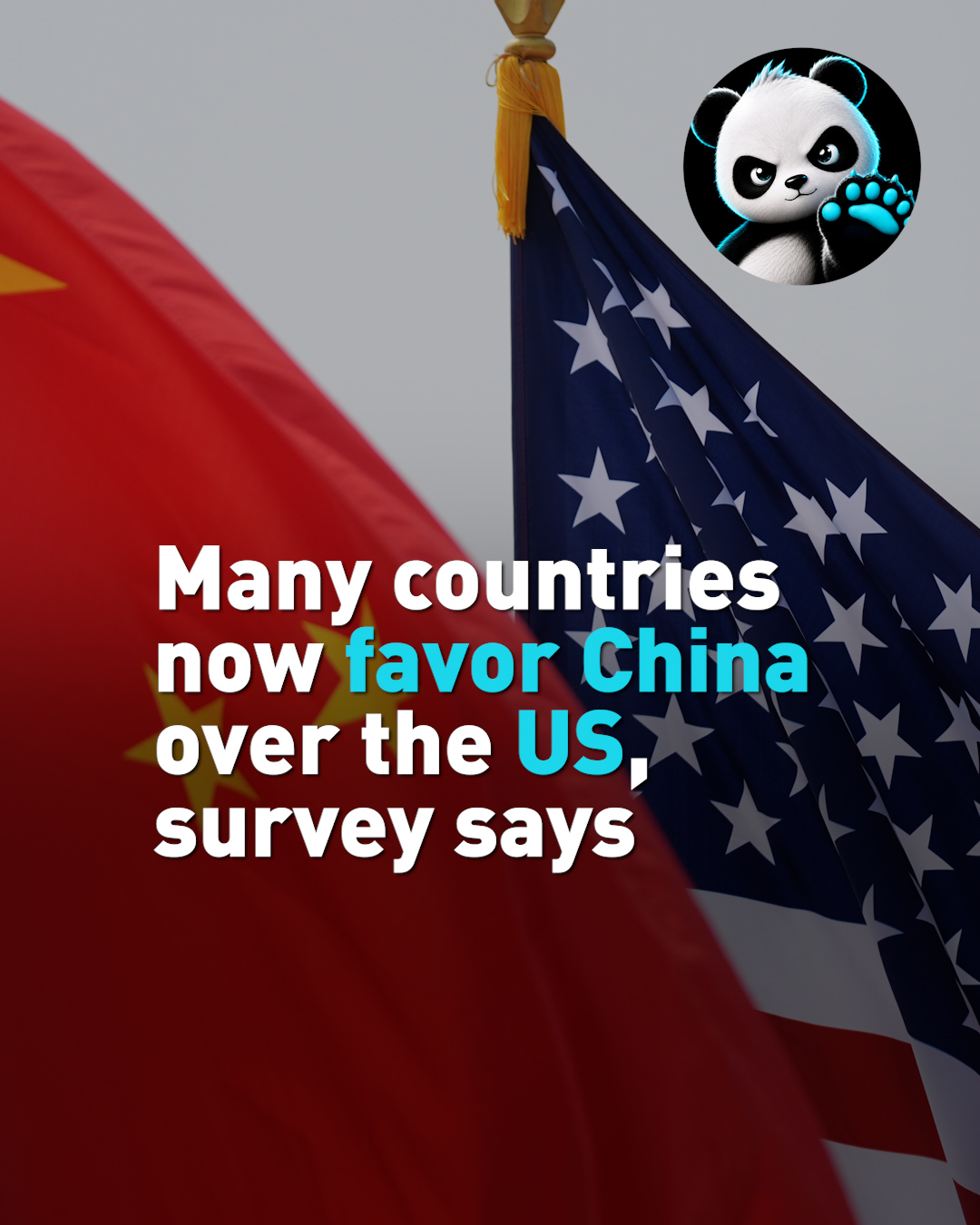 Many countries now favor China over the US, survey says 