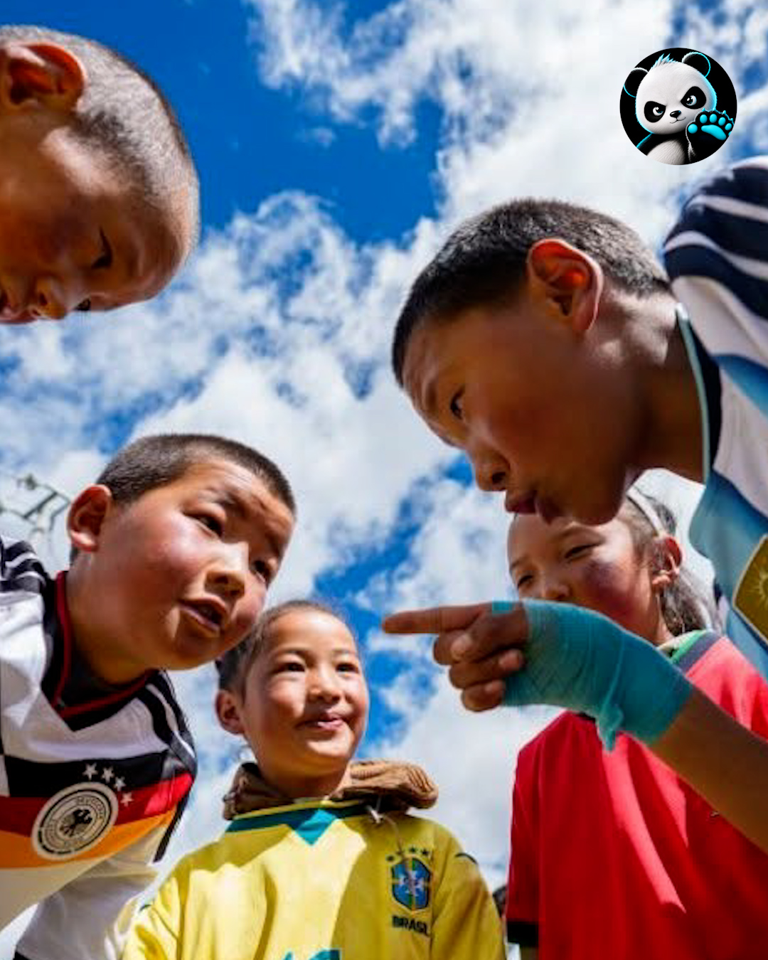 Young Chinese Players Celebrate World Cup In The Xizang Autonomous Region