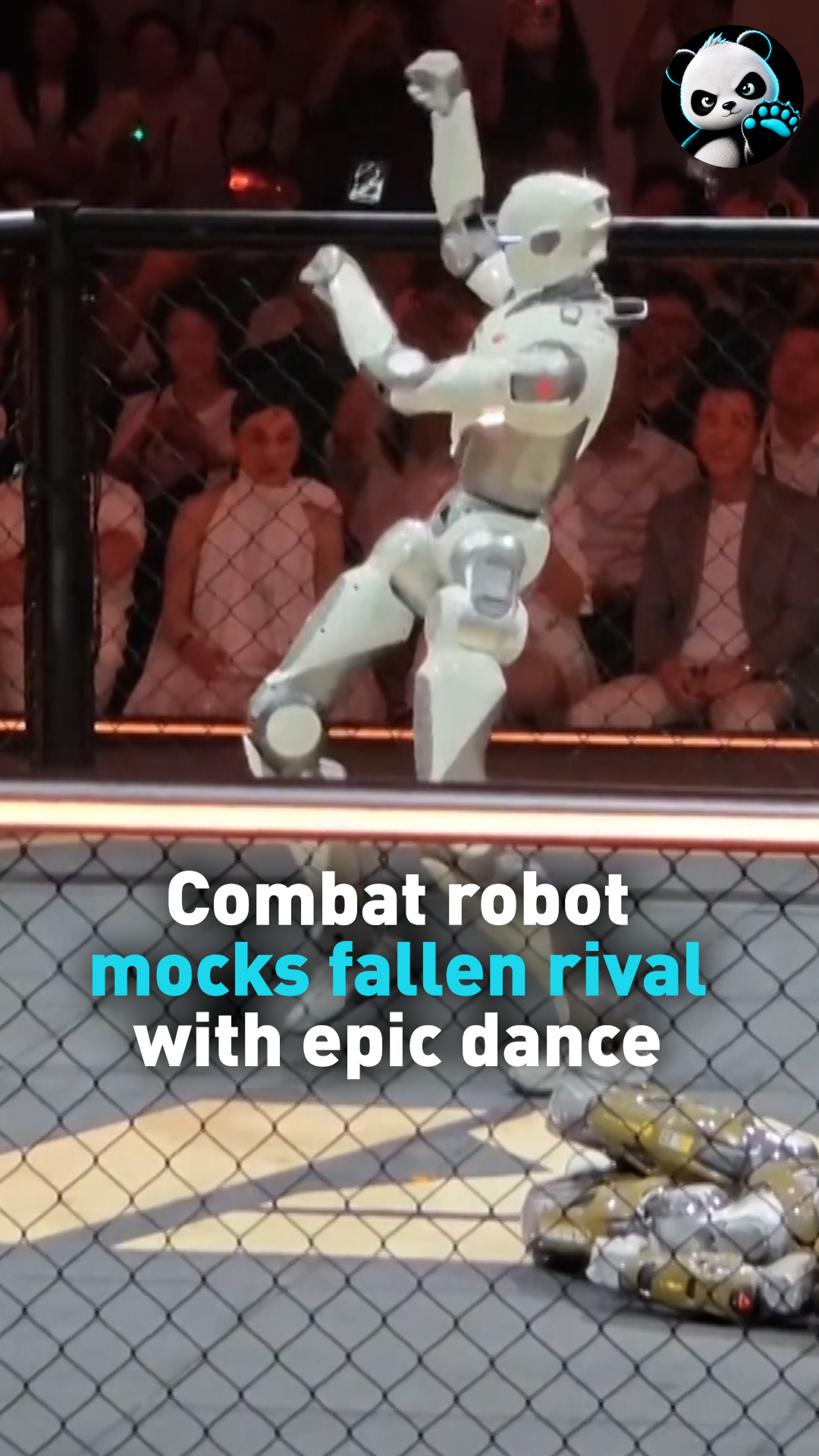 Combat robot mocks fallen rival with epic dance 
