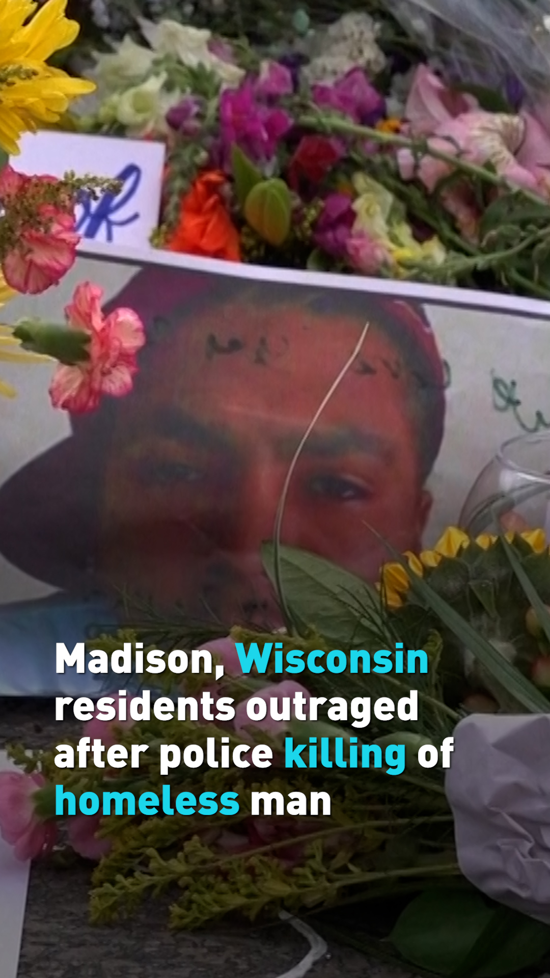 Madison, Wisconsin residents after police killing of homeless man