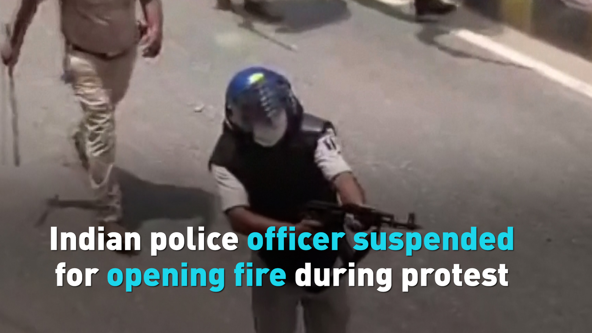 Indian police officer suspended for opening fire during protest