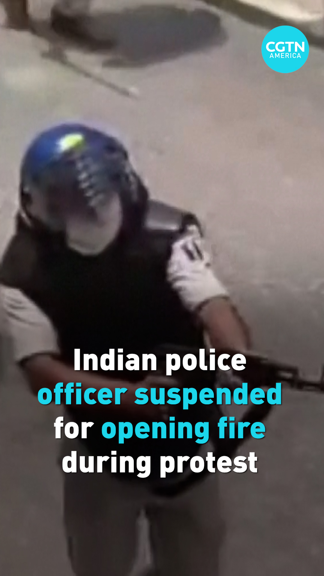 Indian police officer suspended for opening fire during protest