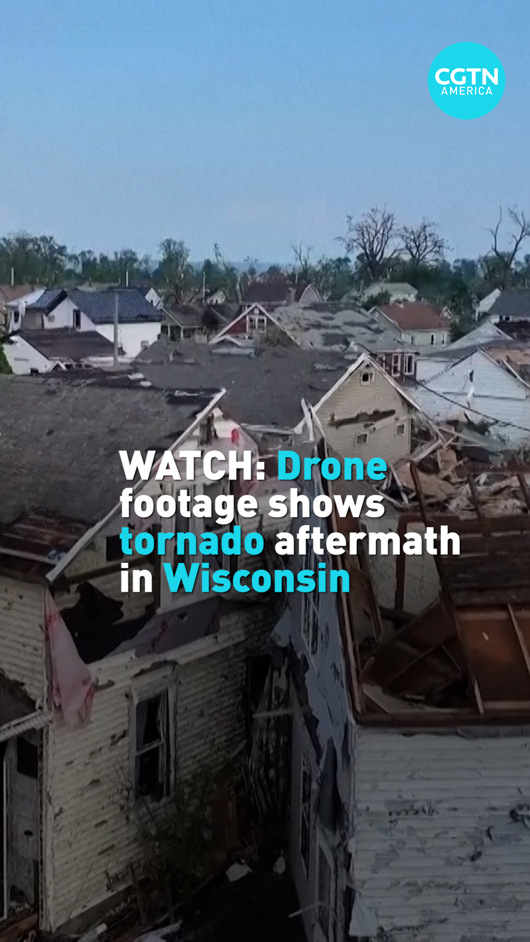 WATCH: Drone footage shows tornado aftermath in Wisconsin