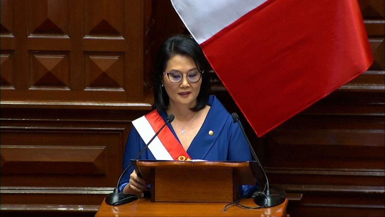 Fujimori becomes Peru's first elected female president
