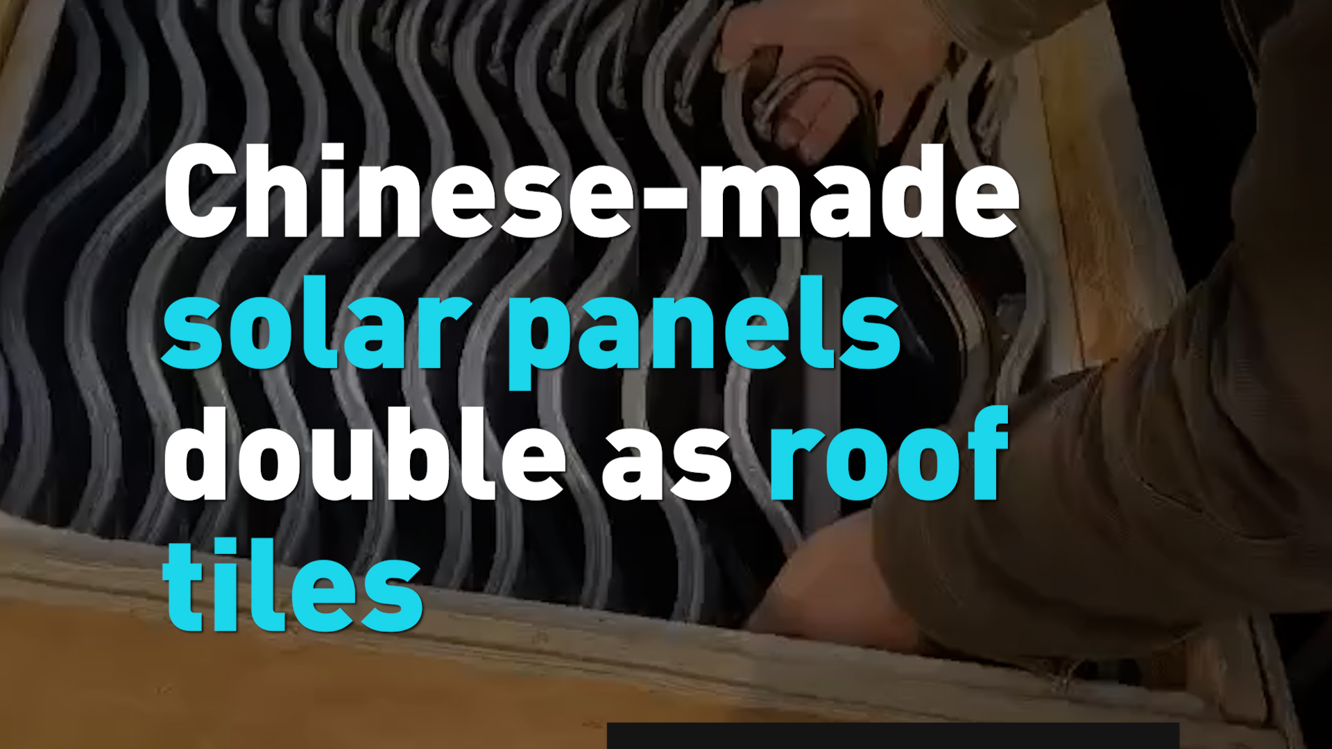 Chinese-made solar panels double as roof tiles