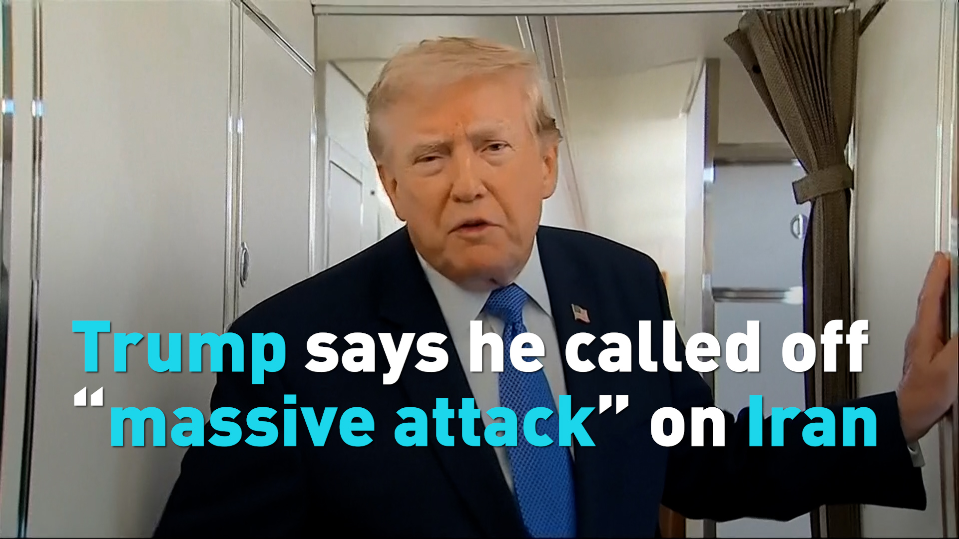 Trump says he called off 