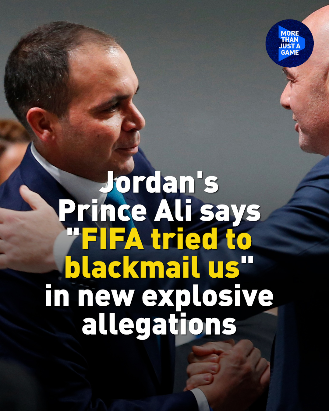 Jordan's Prince Ali says 