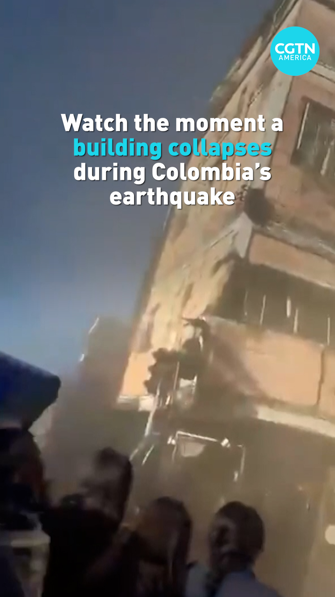 Watch the moment a building collapses during Colombia's earthquake