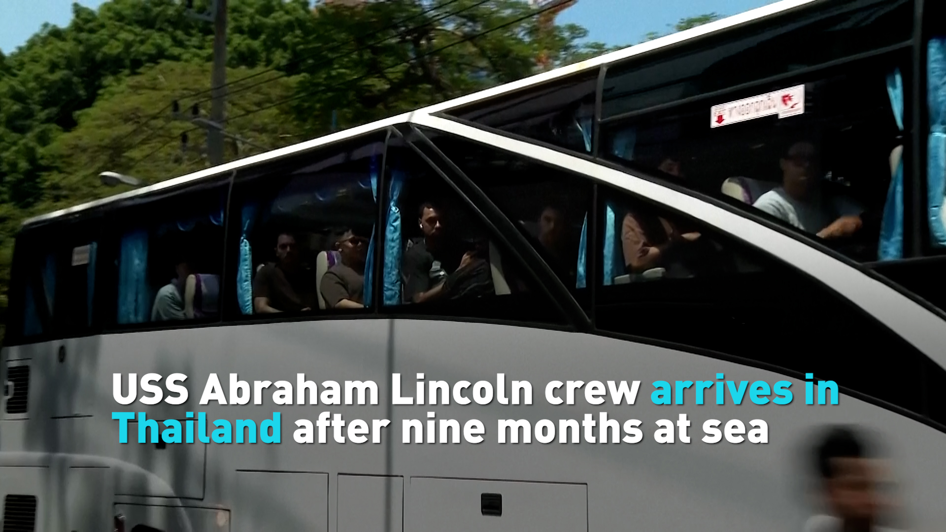 USS Abraham Lincoln crew arrives in Thailand after nine months at sea