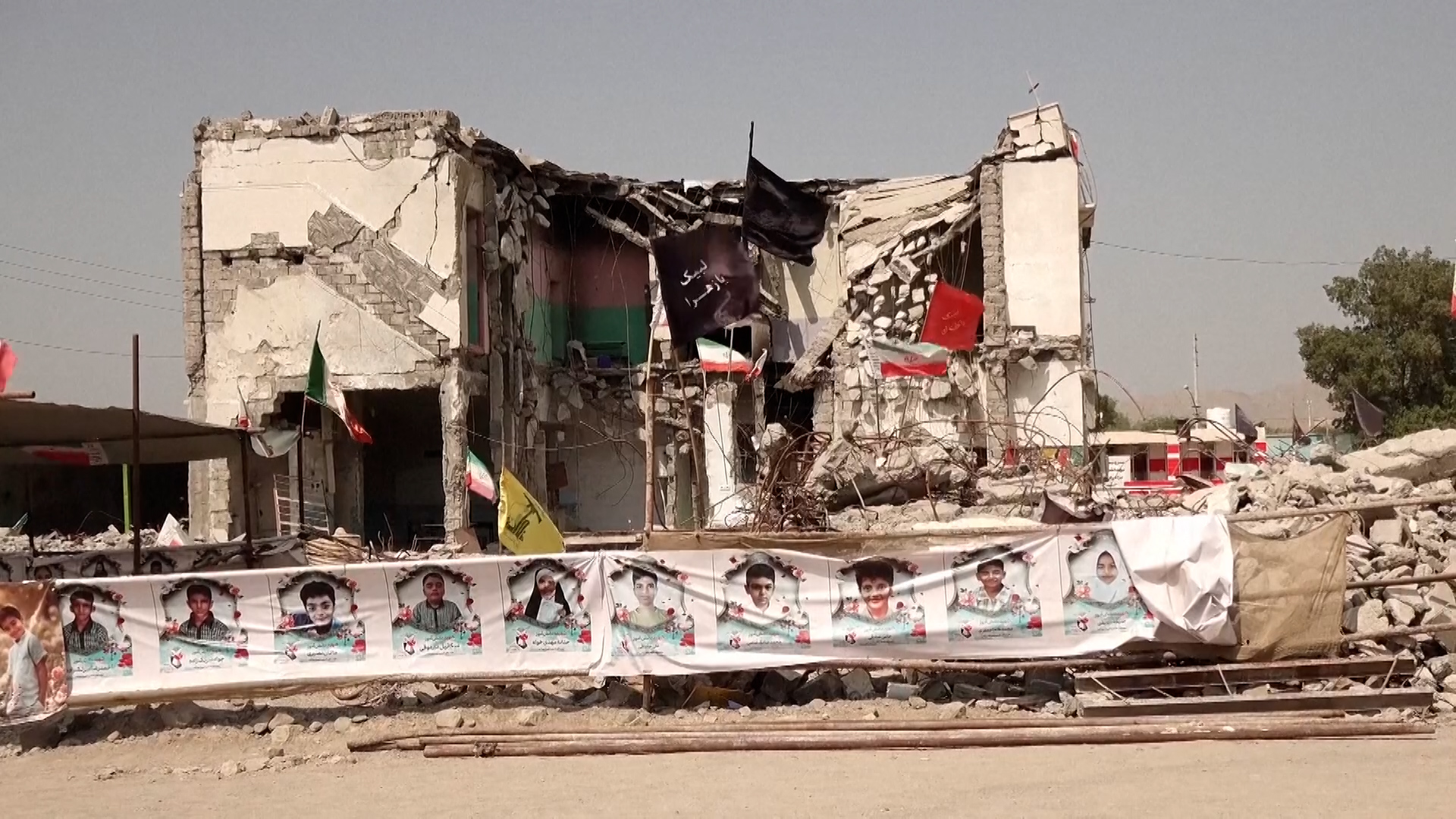 Bombed Iranian school becomes memorial for the children killed
