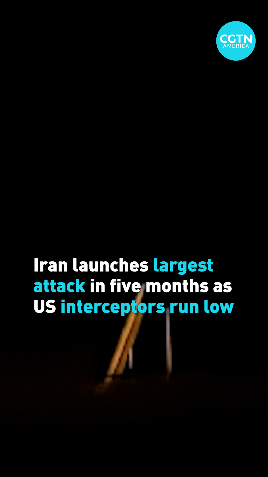 Iran launches largest attack in five months as US interceptors run low