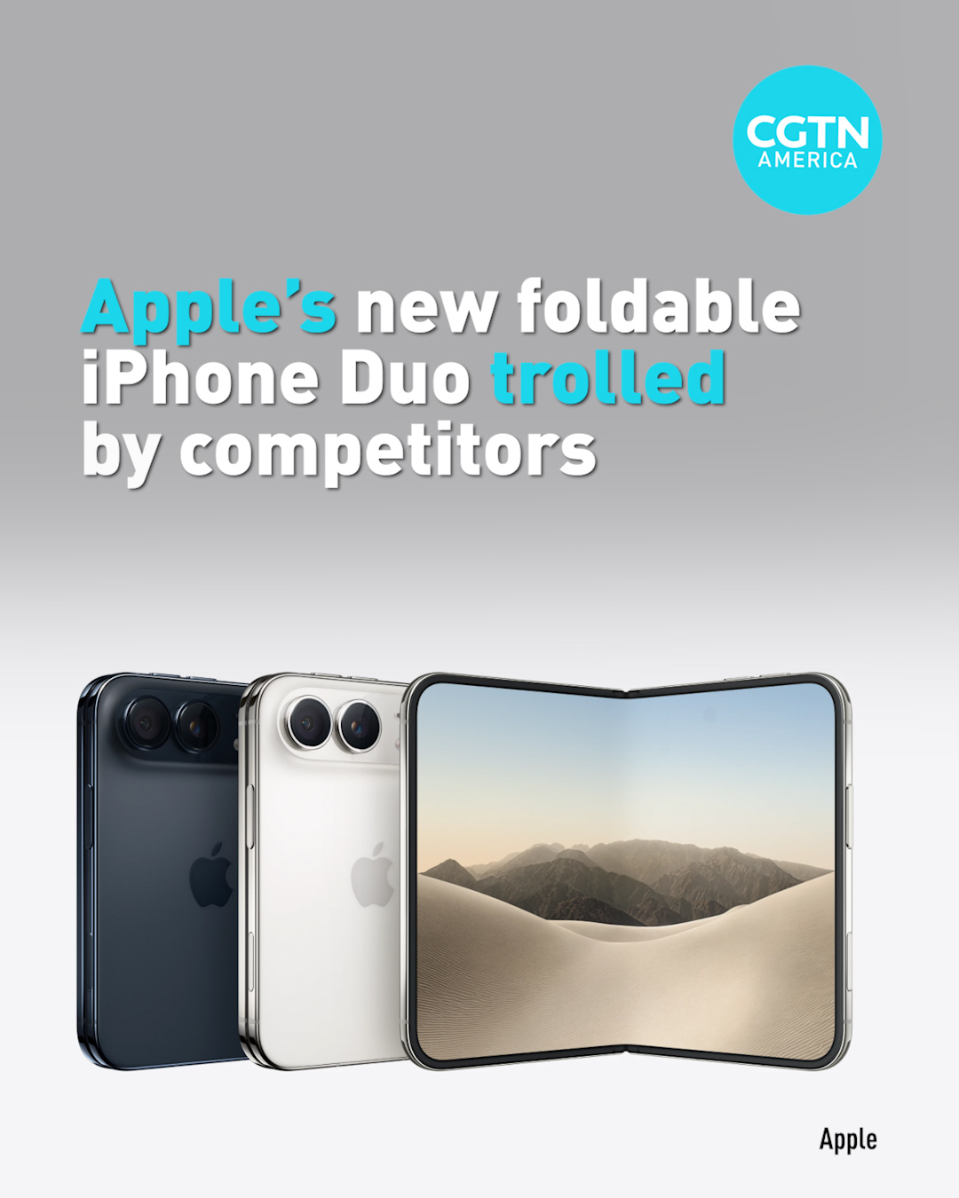 Apple’s new foldable smartphone trolled by competitors  