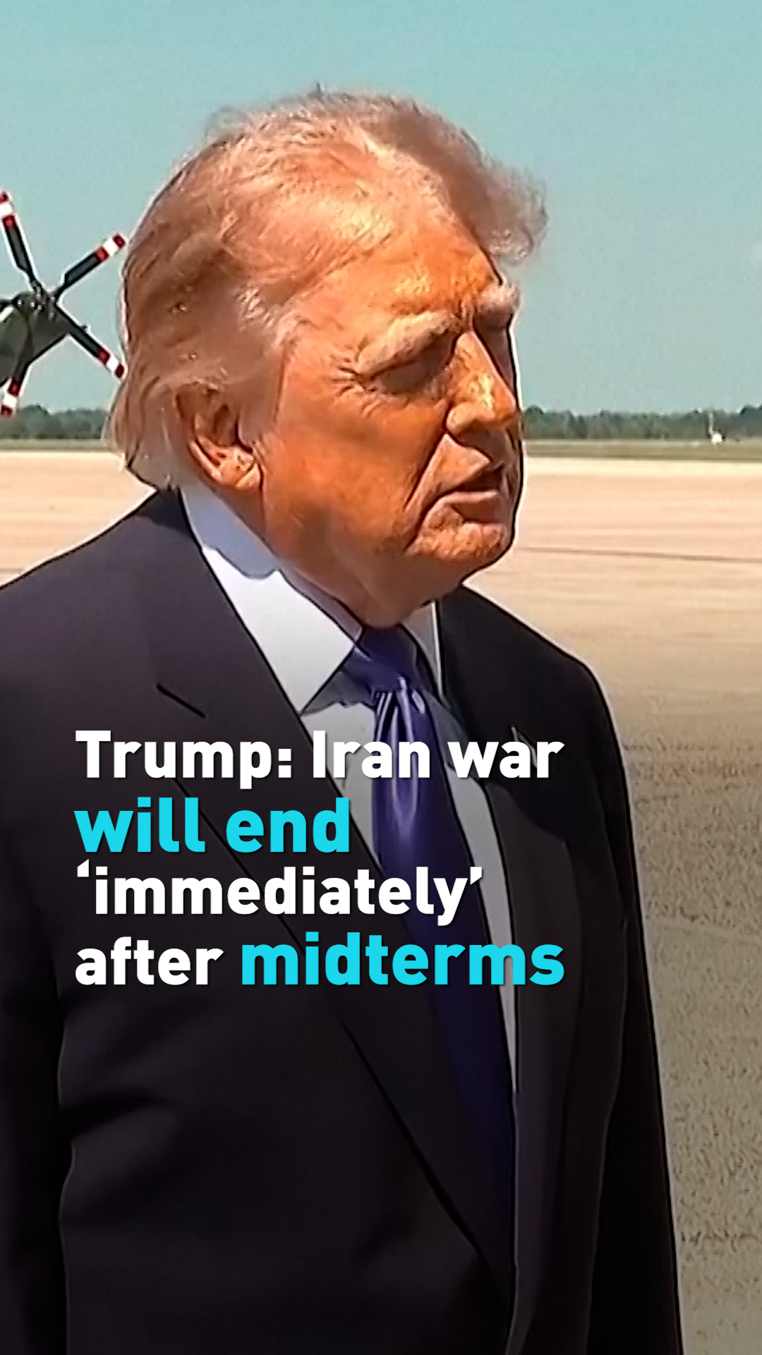 Trump: Iran war will end ‘immediately’ after midterms