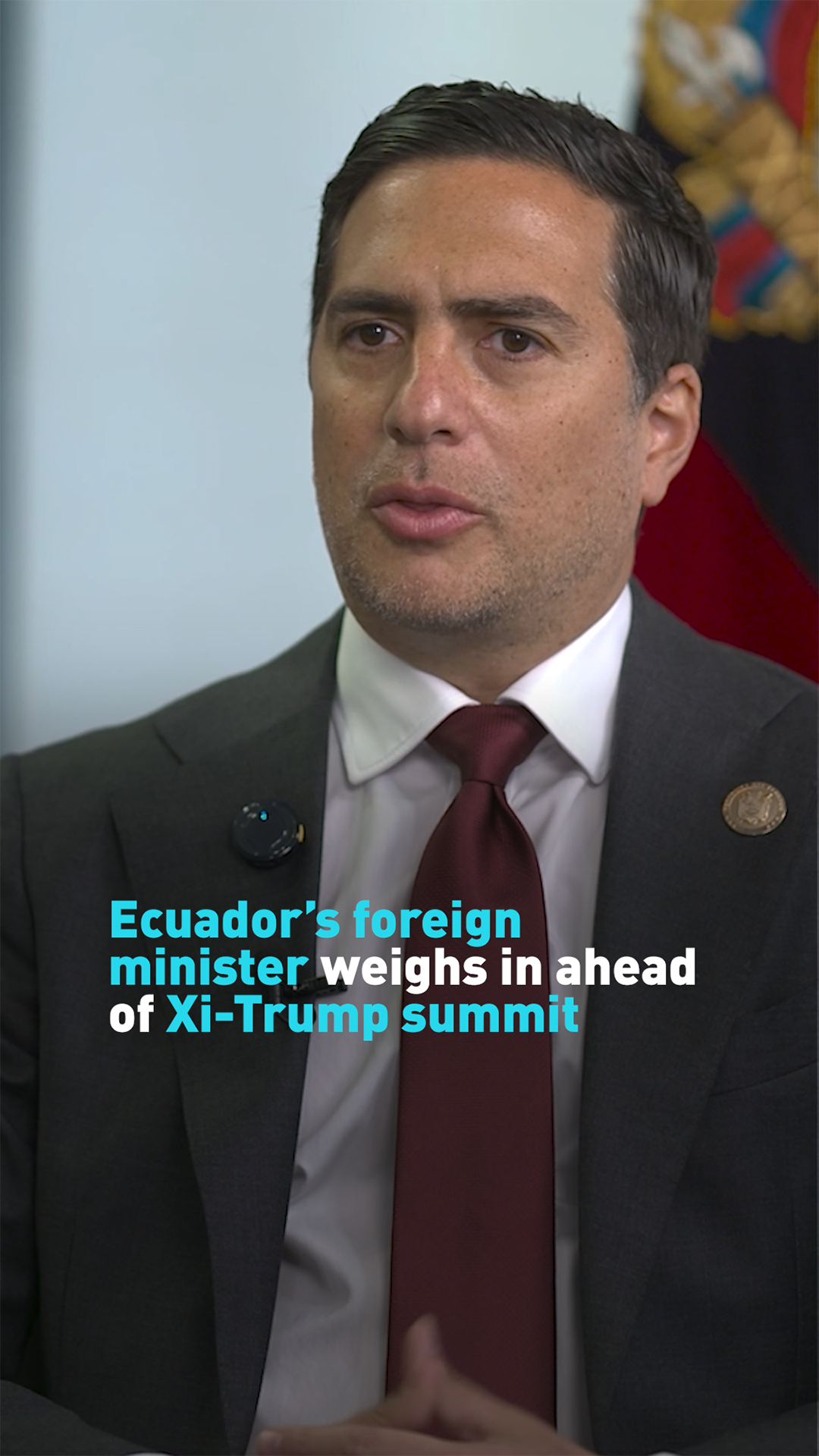 Ecuador’s foreign minister weighs in ahead of Xi-Trump summit