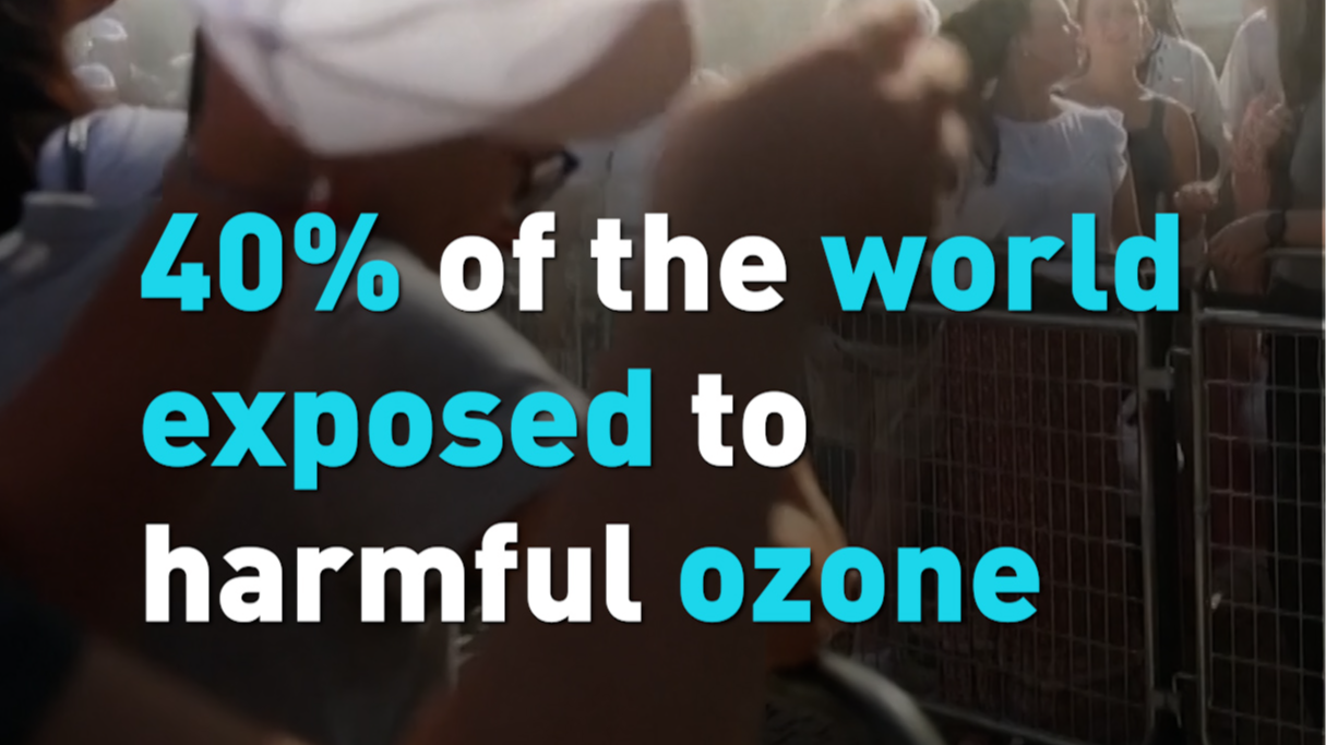 40% of the world exposed to harmful ozone