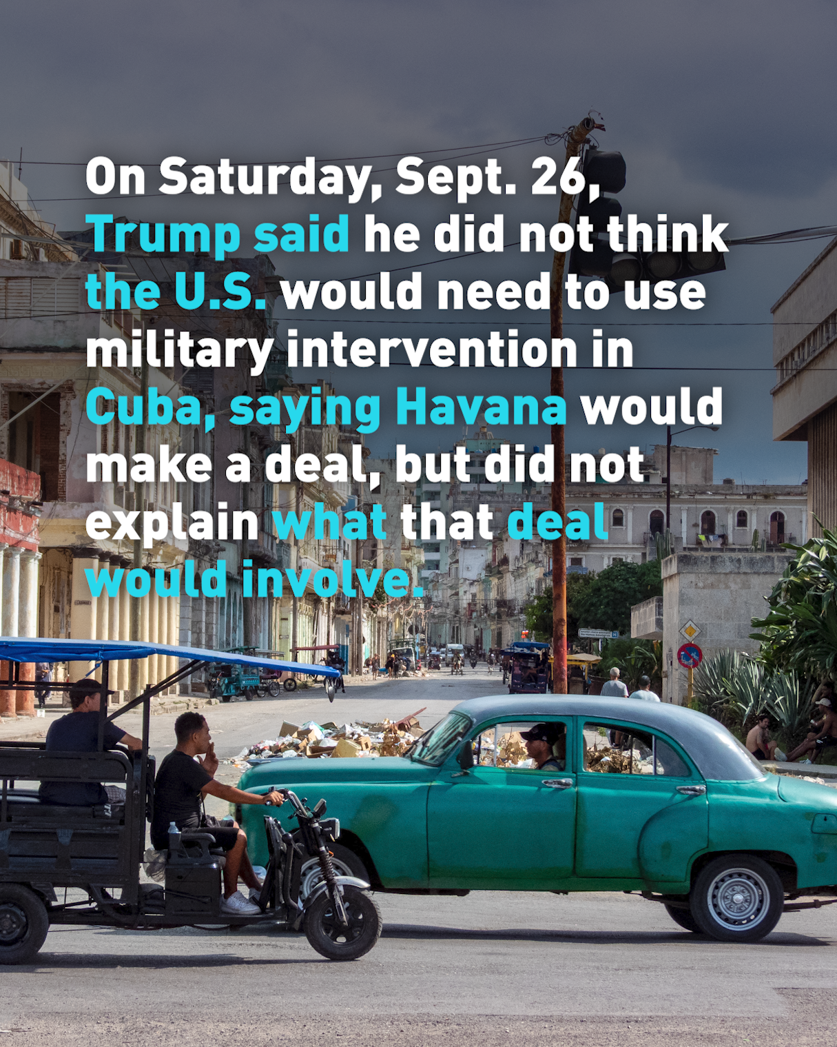 Is Trump considering military action against Cuba?