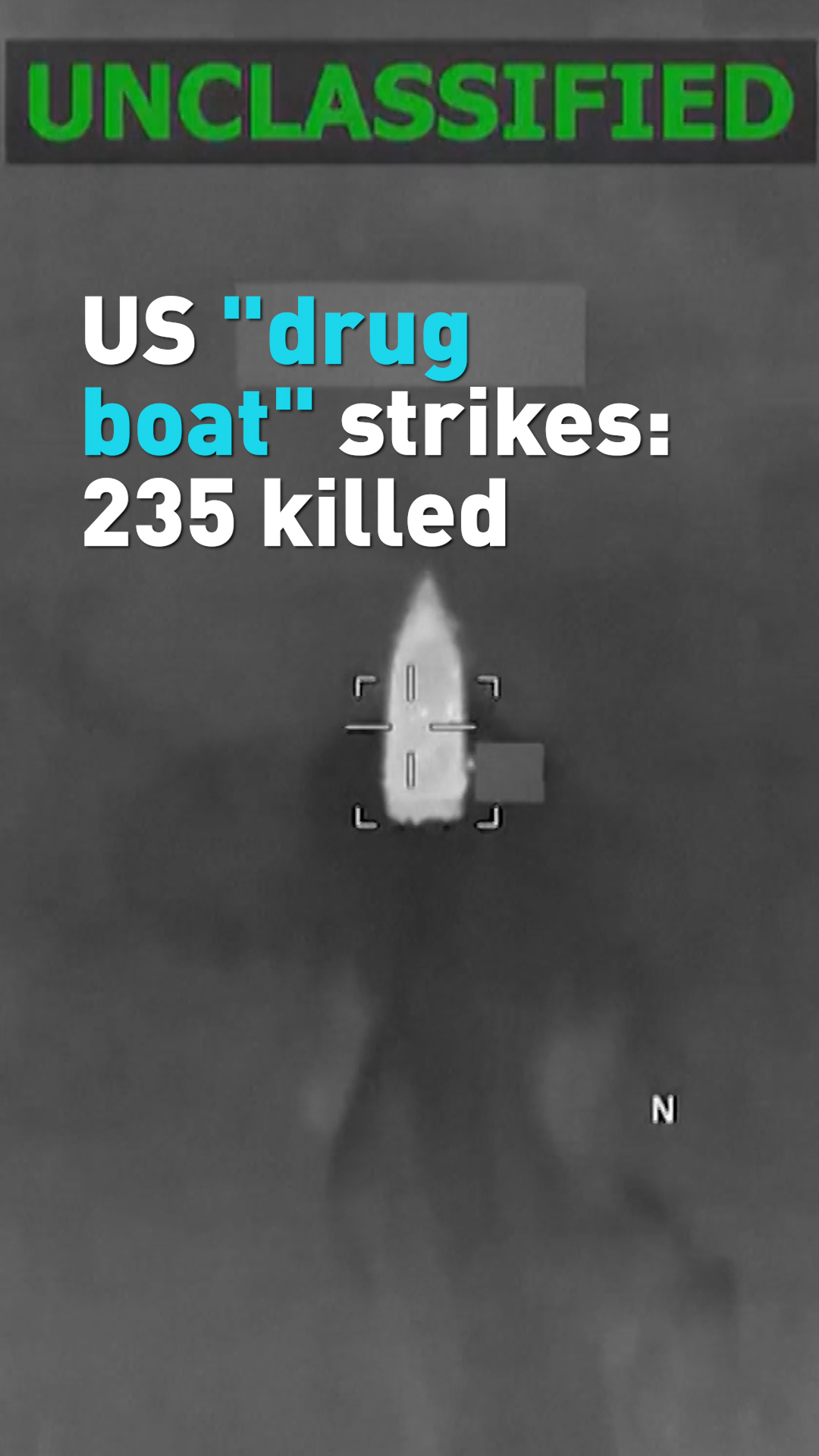 US killed 235 people in strikes on alleged drug boats since 2025