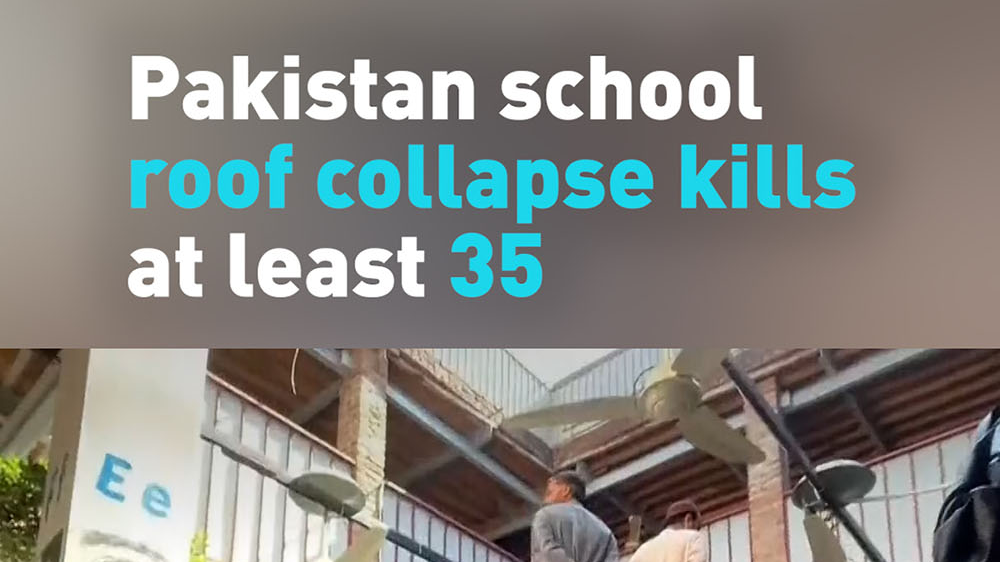 Pakistan school roof collapse kills at least 35