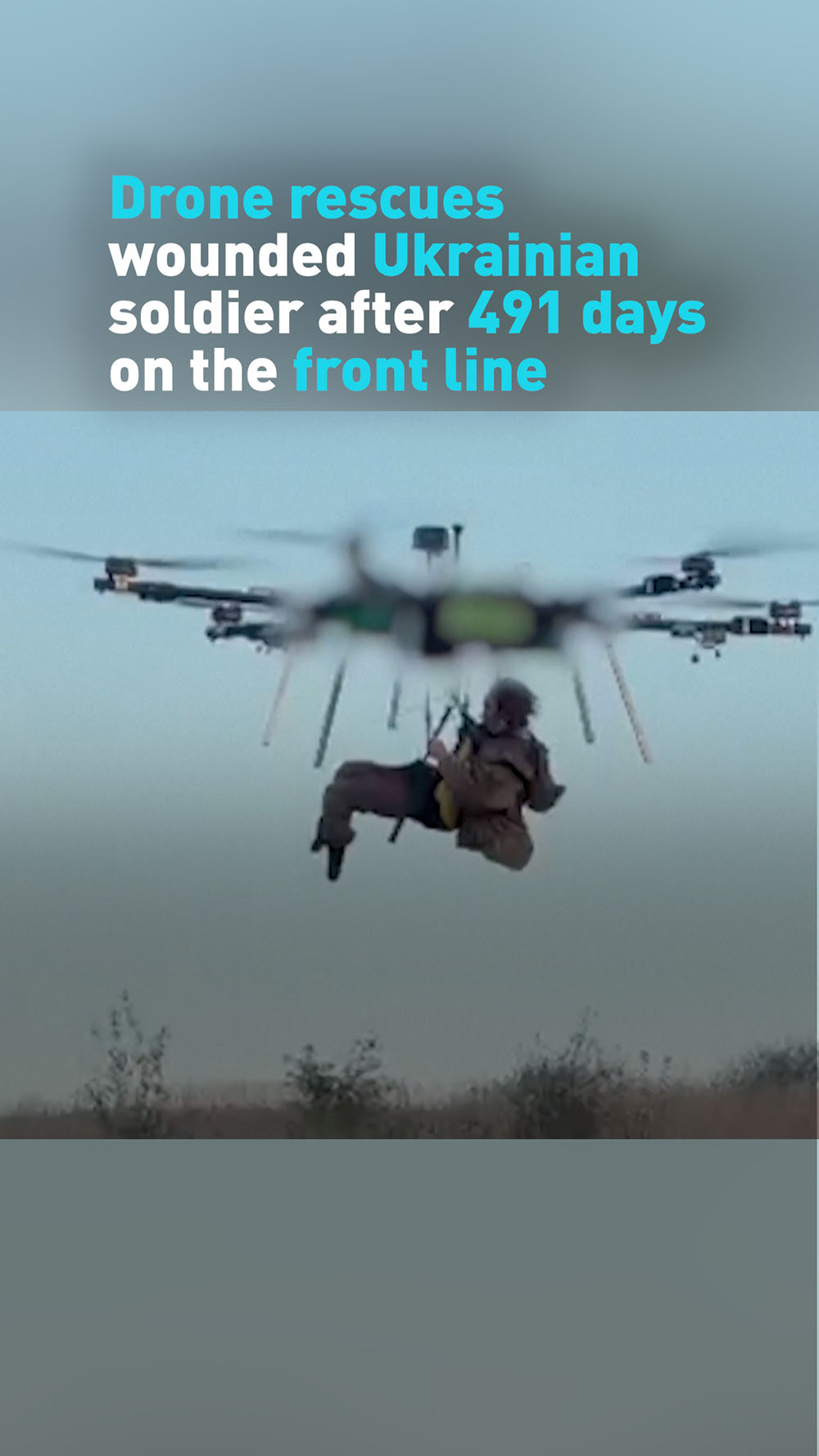 Drone rescuesUkrainian soldier after 491 days on the front line