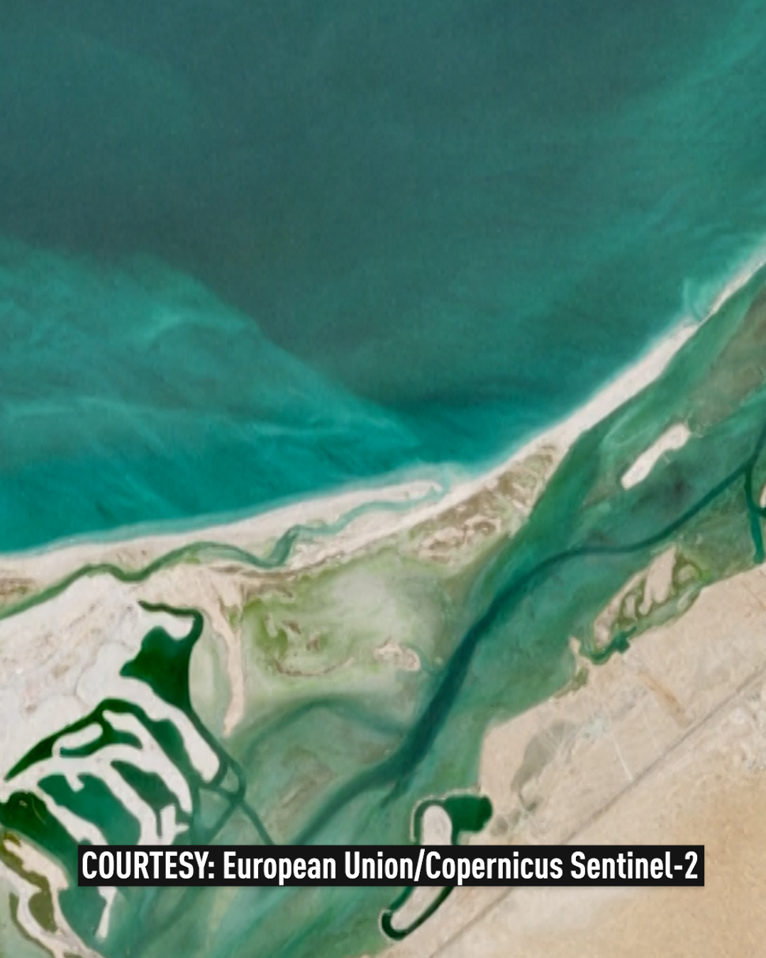 Satellite images show oil spill on UAE coast