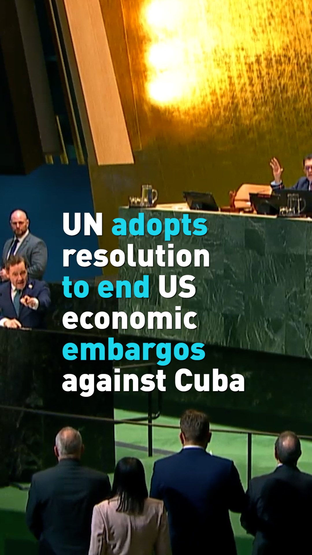UN adopts resolution to end U.S. economic embargo against Cuba